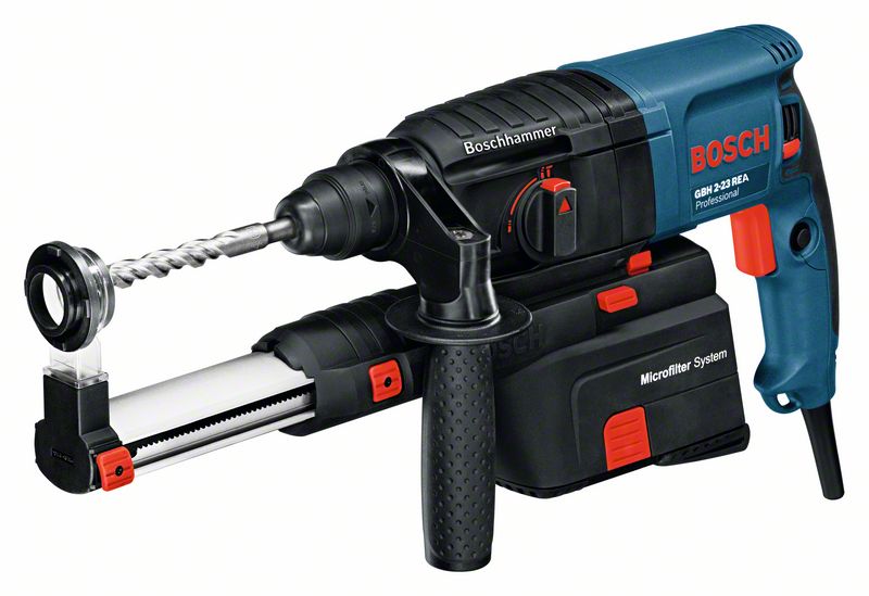 BOSCH- Martello perforatore GBH 2-23 REA con aspirazione integrata Microfilter e attacco SDS-plus