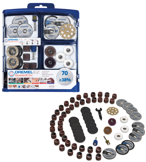 DREMEL- Set 70 EZ Accessori speedclic (725)