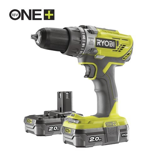 RYOBI- Set avvitatore a percussione R18PD3-215S 
