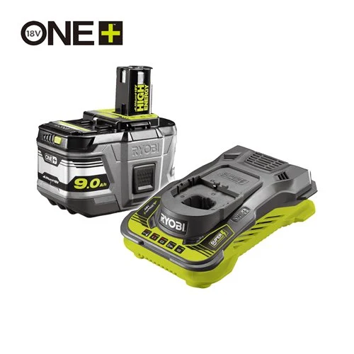 RYOBI - RC18150-190 Caricabatterie Super Rapido + 1 Batteria Lithium+ 18V 9,0Ah