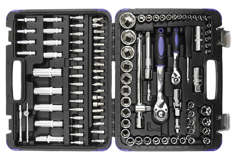 FERMEC - CASSETTA 108 PZ. BUSSOLE ESAGONALI 1/2" + 1/4"
