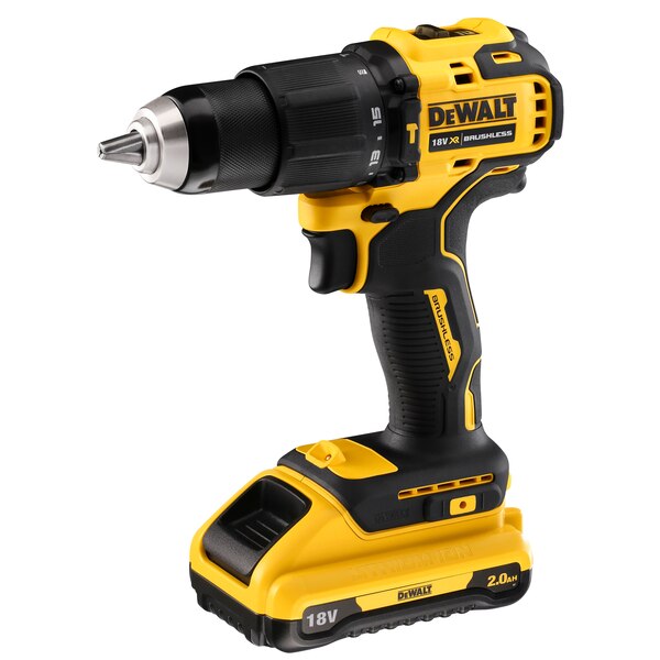 DEWALT - DCD709D2T-QW -Trapano Avviatore con Persussione Compatto XR 18V 2 x 2.0Ah